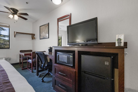 In-room Amenities (Flat Screen TV, Comfortable Bed & Ergonomic Chair)